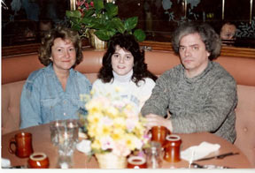 Mom Charlene, Christine, Dad.  Christine was adopted by  the Strehlows  on May 26, 1967 .  Met her birth parents in 1990.