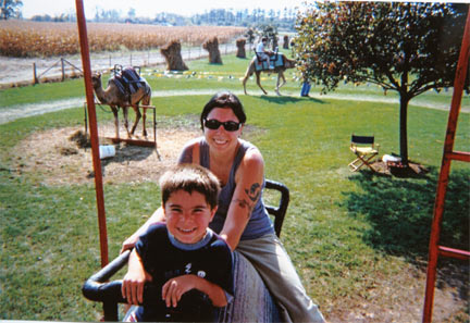 Jake Mom and his first Camel Ride
