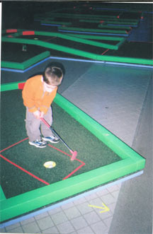 Jake's first Hole in One Neon Golf at Golf Mill