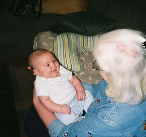 Duncan loves when Gramma talks to him.