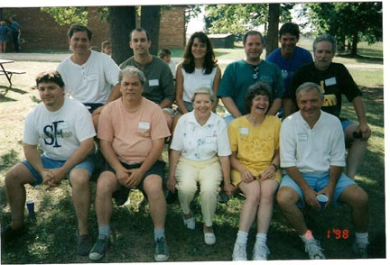 Lou and family at reunion 1998