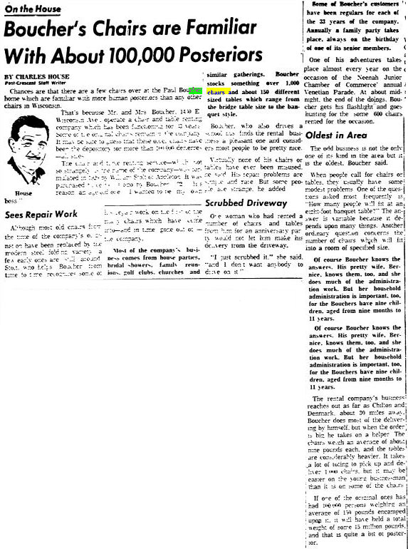 12/8/1960 Article on Paul M's Business