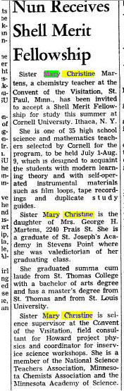 3/21/1968 Article from Stevens Point Gazette